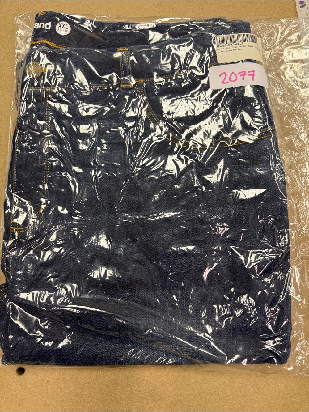 New Betabrand Dark Vintage Wash Boyfriend Yoga Denim Jeans XXLarge Petite - Picture 2 of 4